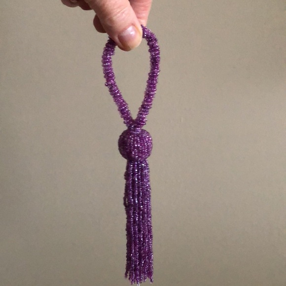 4 Vintage Lavender beaded napkin rings - Picture 2 of 4